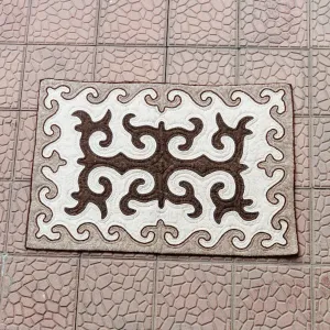 Handmade Shyrdak Wool Area Rug in Brown Hues (2x3.5) - Sylvan Majesty | NOVICA