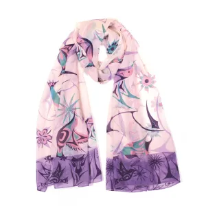 Hummingbirds Scarf by Coast Salish artist Nicole La Rock