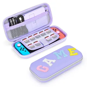innoAura Switch/OLED Case for NS, 16 in 1 Switch Accessories Bundles(Purple-grey Splicing)