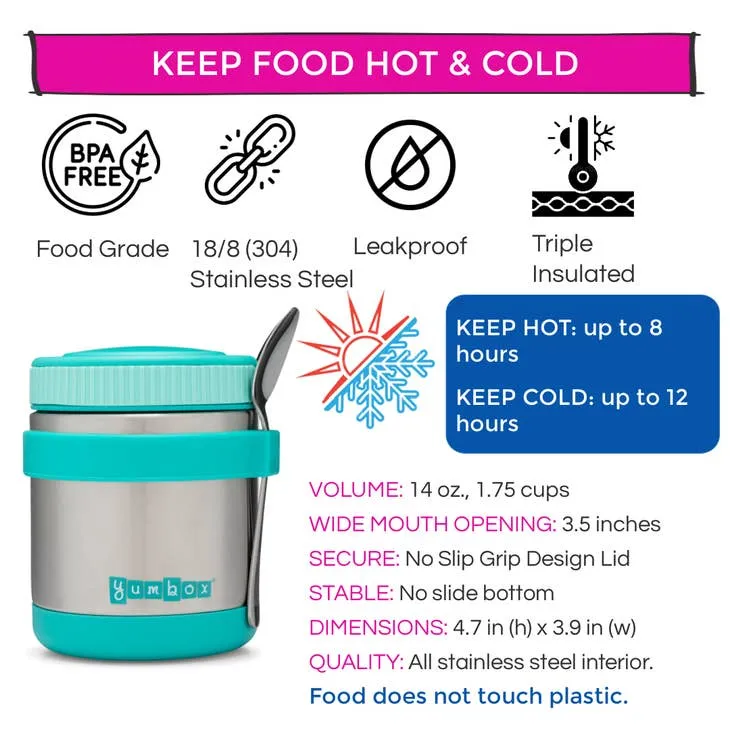 Insulated Food Jar - Yumbox Zuppa with Spoon