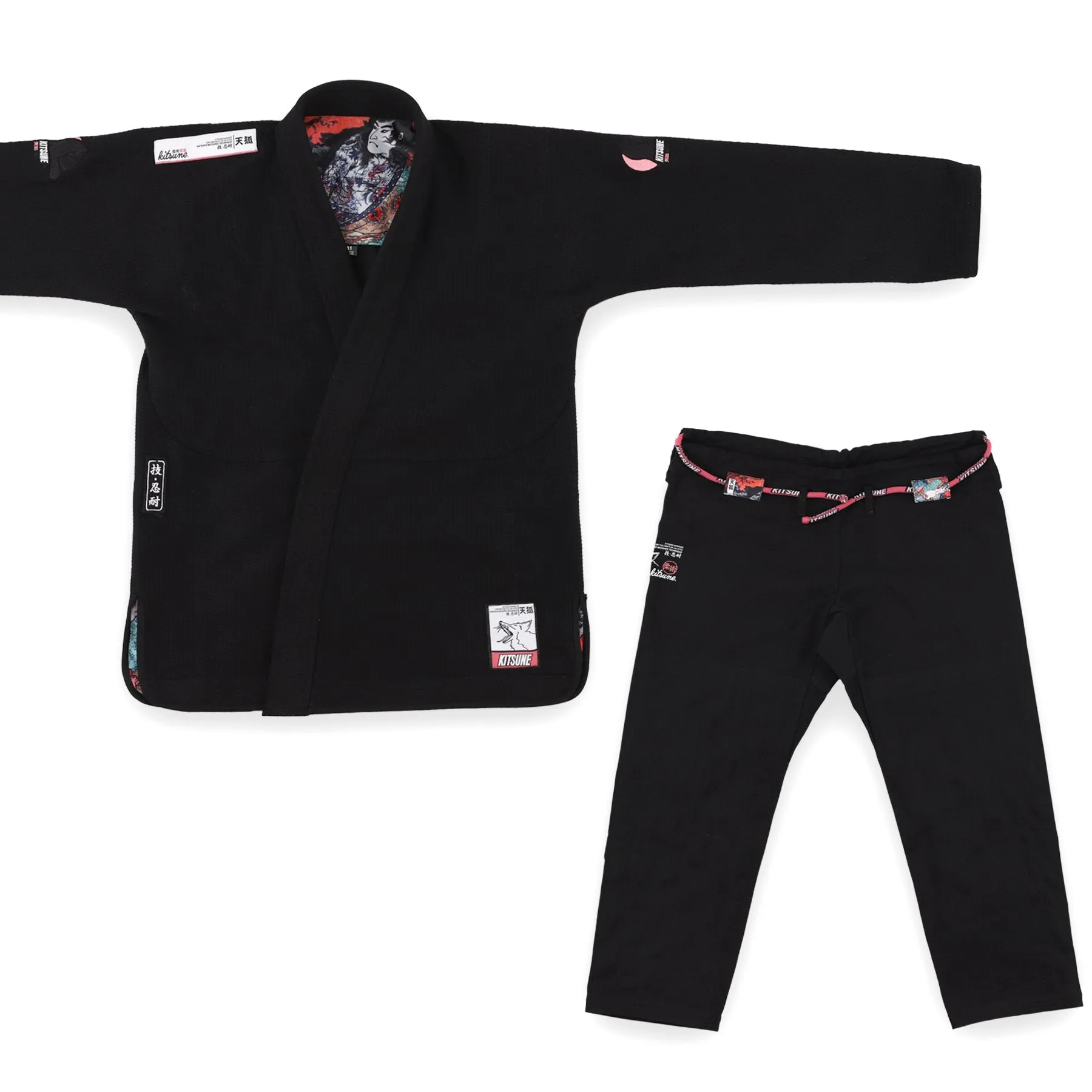 Kitsune "Red Skies" Men's BJJ Gi - Black
