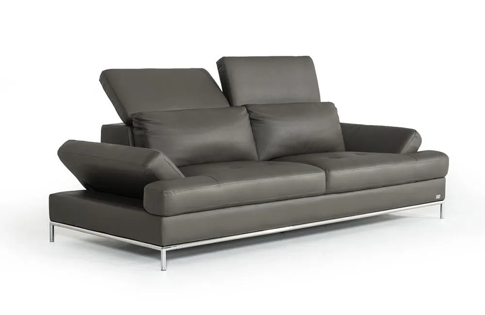 Kody Modern Dark Gray Eco-Leather Sofa