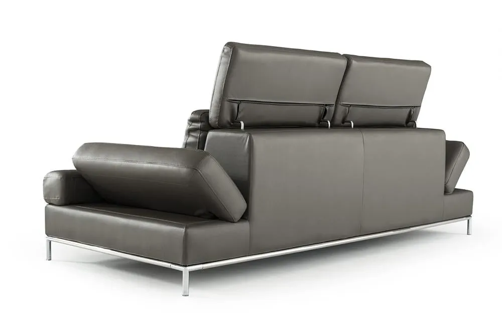 Kody Modern Dark Gray Eco-Leather Sofa