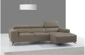 Kolton Premium leather Sectional Sofa Beige