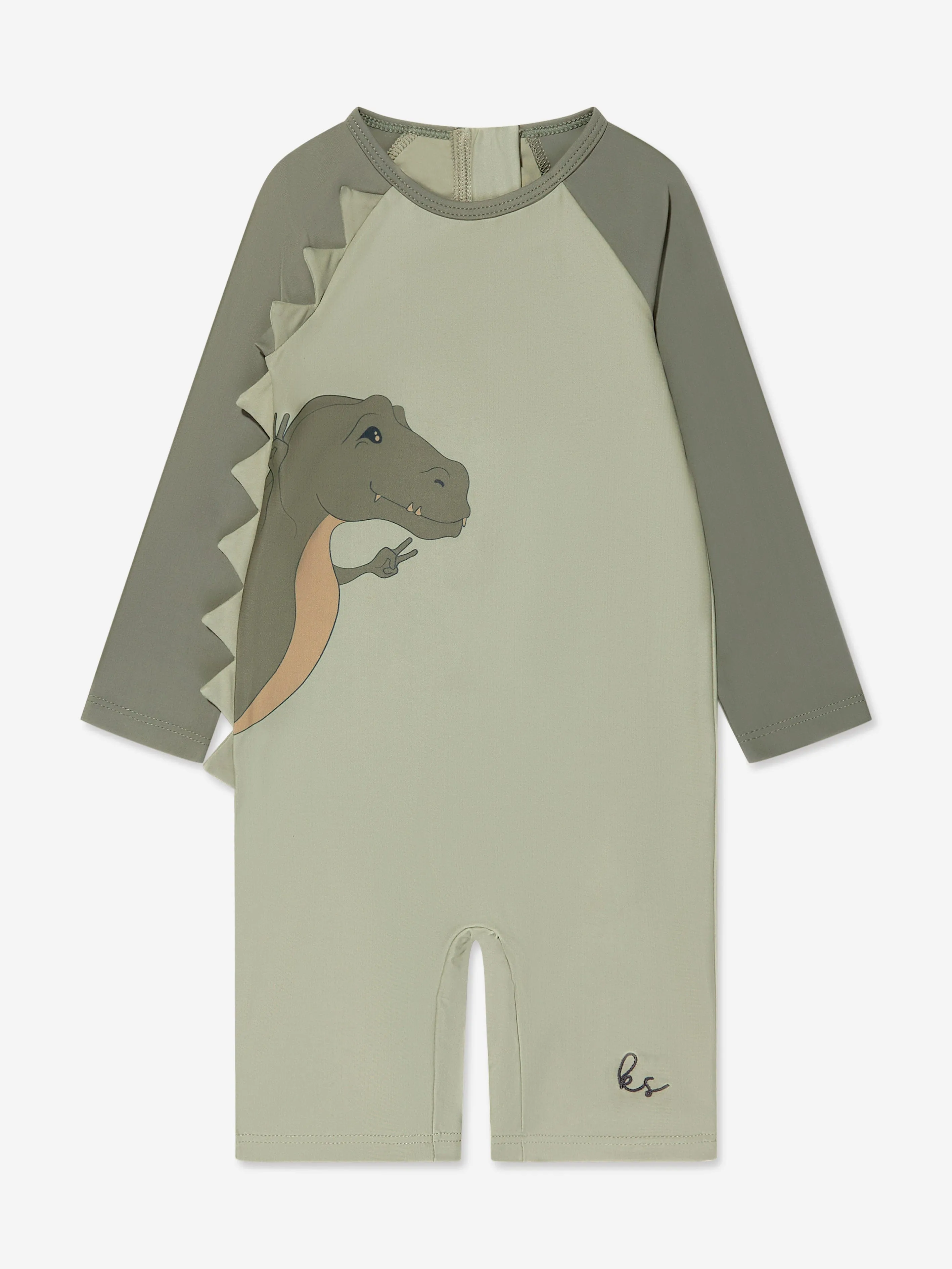 Konges Sløjd Boys Dino Aster Onesie in Green