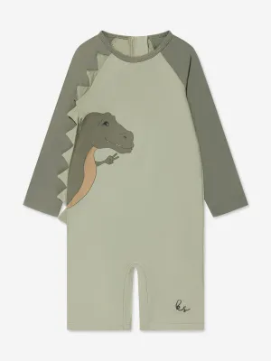 Konges Sløjd Boys Dino Aster Onesie in Green