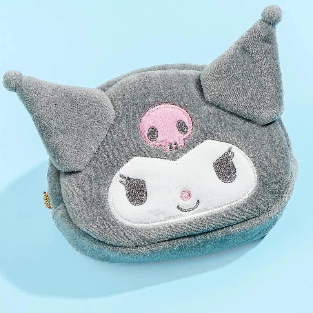 Kuromi Round Fluffy Coin Purse