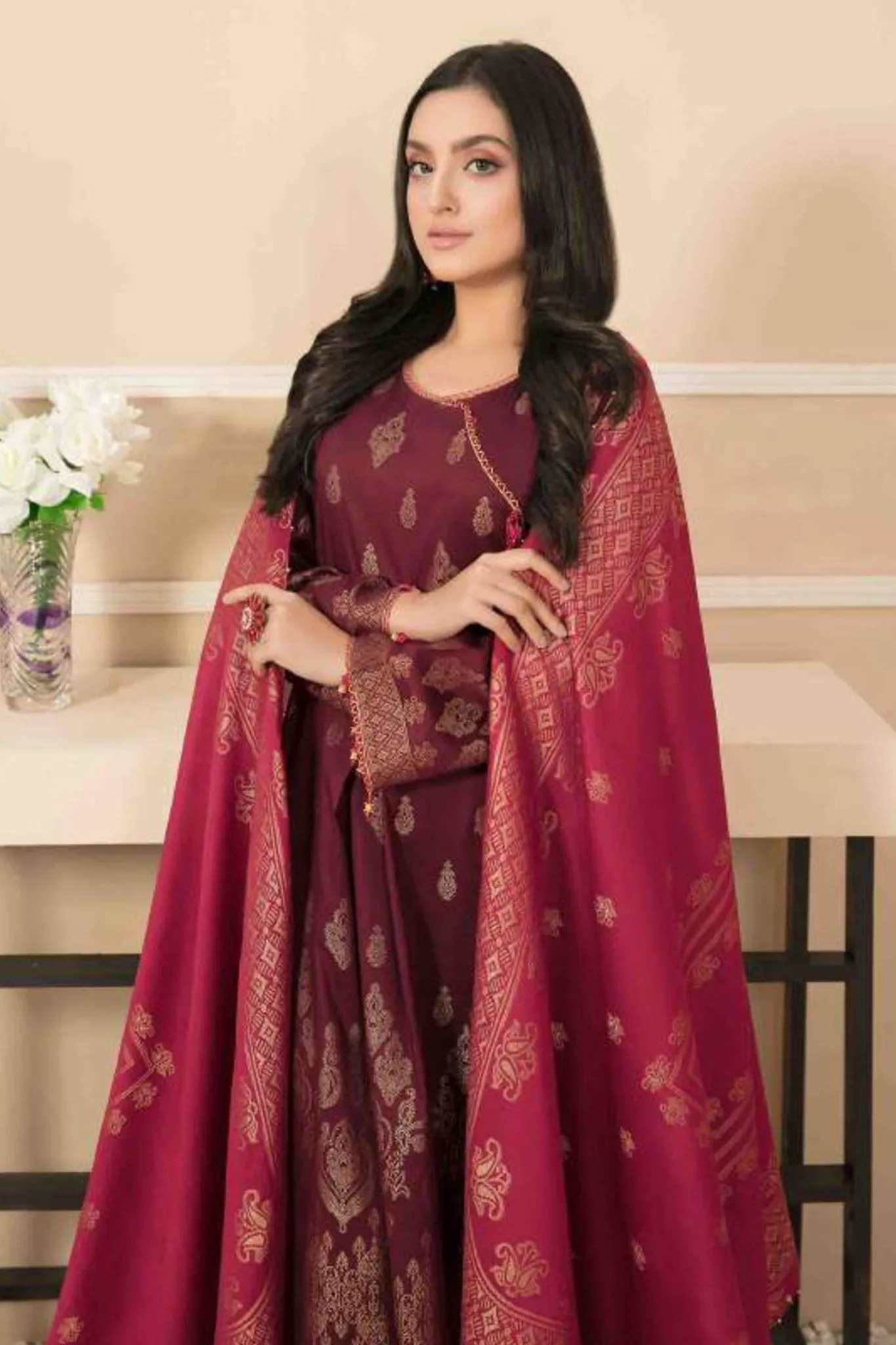 Lamhe by Tawakkal Unstitched 3 Piece Banarsi Lawn Collection'2022-LT-7125