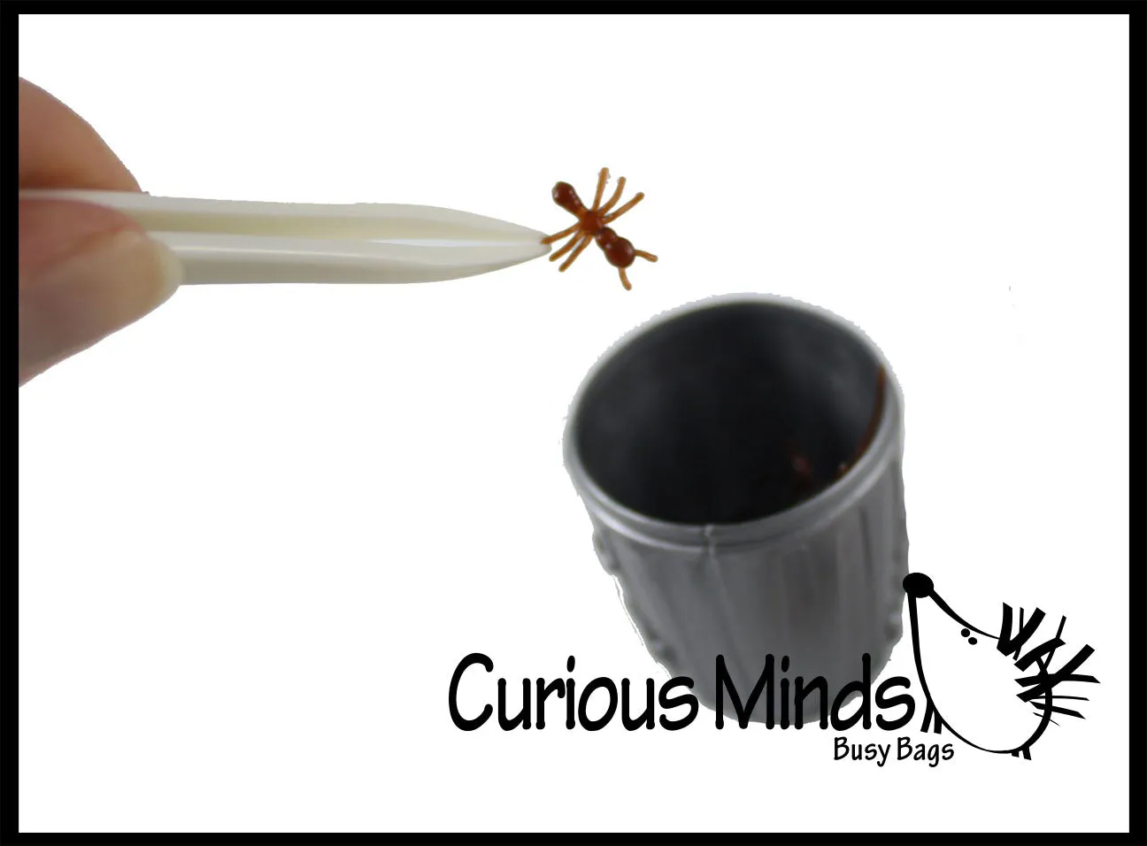 LAST CHANCE - LIMITED STOCK - SALE  - Tweezing Bugs - Fine Motor Activity - Bugs in Trash Can Busy Bag