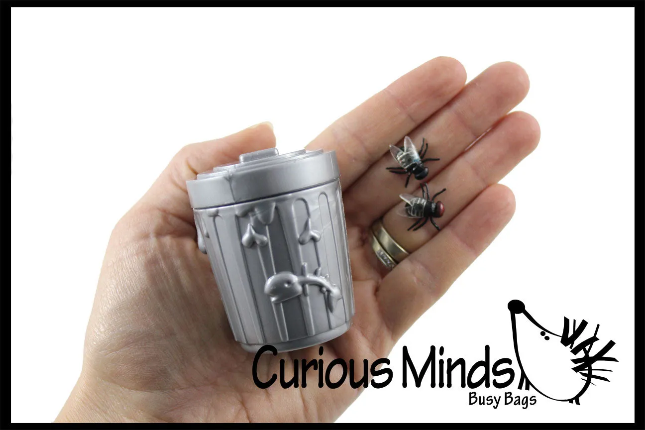 LAST CHANCE - LIMITED STOCK - SALE  - Tweezing Bugs - Fine Motor Activity - Bugs in Trash Can Busy Bag