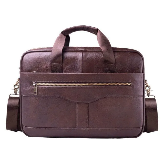 Leather Briefcase Mens High Quality Business Messenger Bag