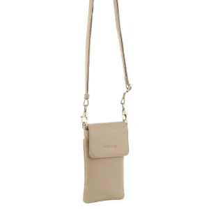 Leather Phone Cross Body Bag - Gold