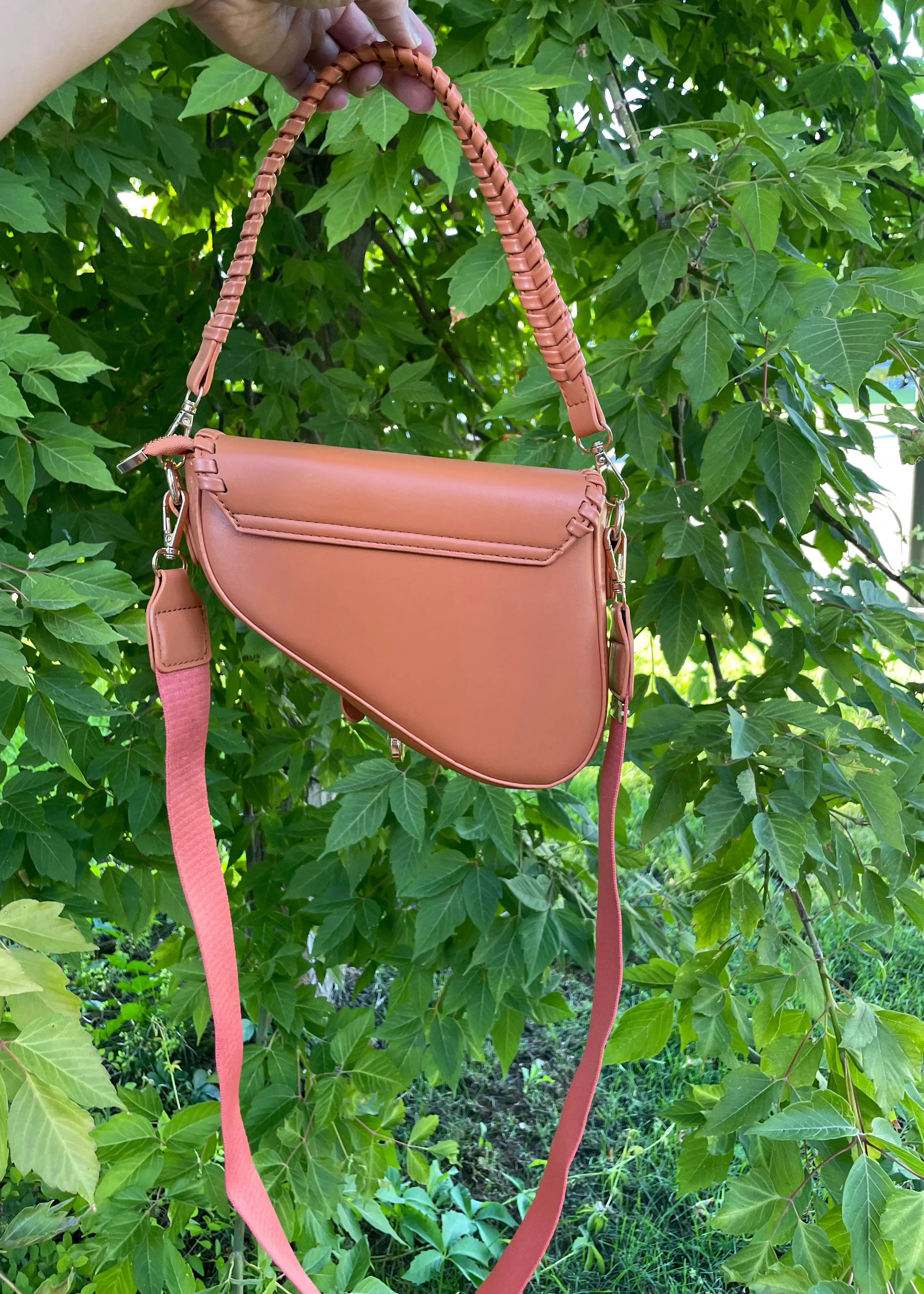 Leora Day Satchel (Vegan) - Tangerine