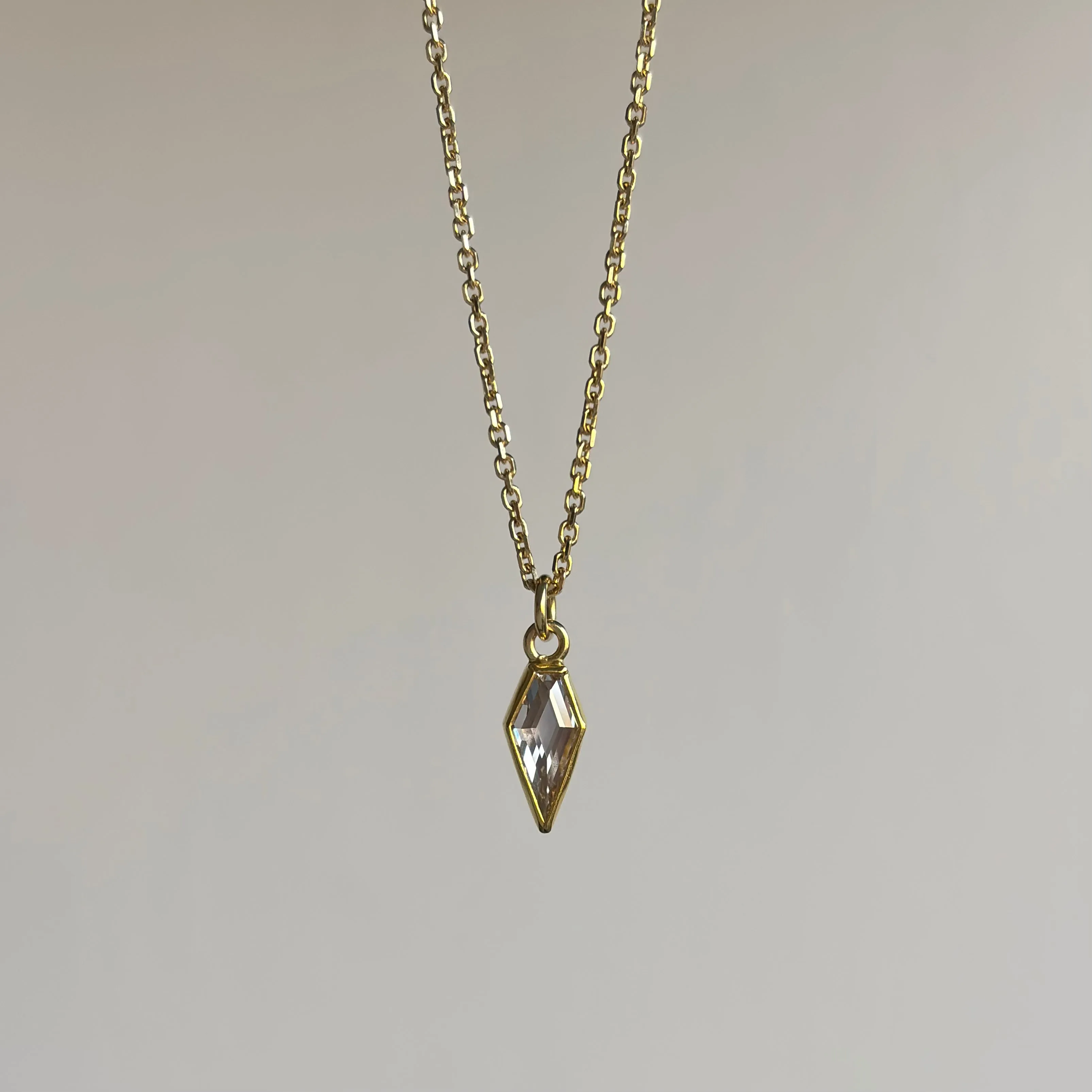 Light Champagne Diamond Spike Pendant