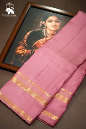 LIGHT PINK WITH WOVEN BORDER KANCHIVARAM SILK SAREE