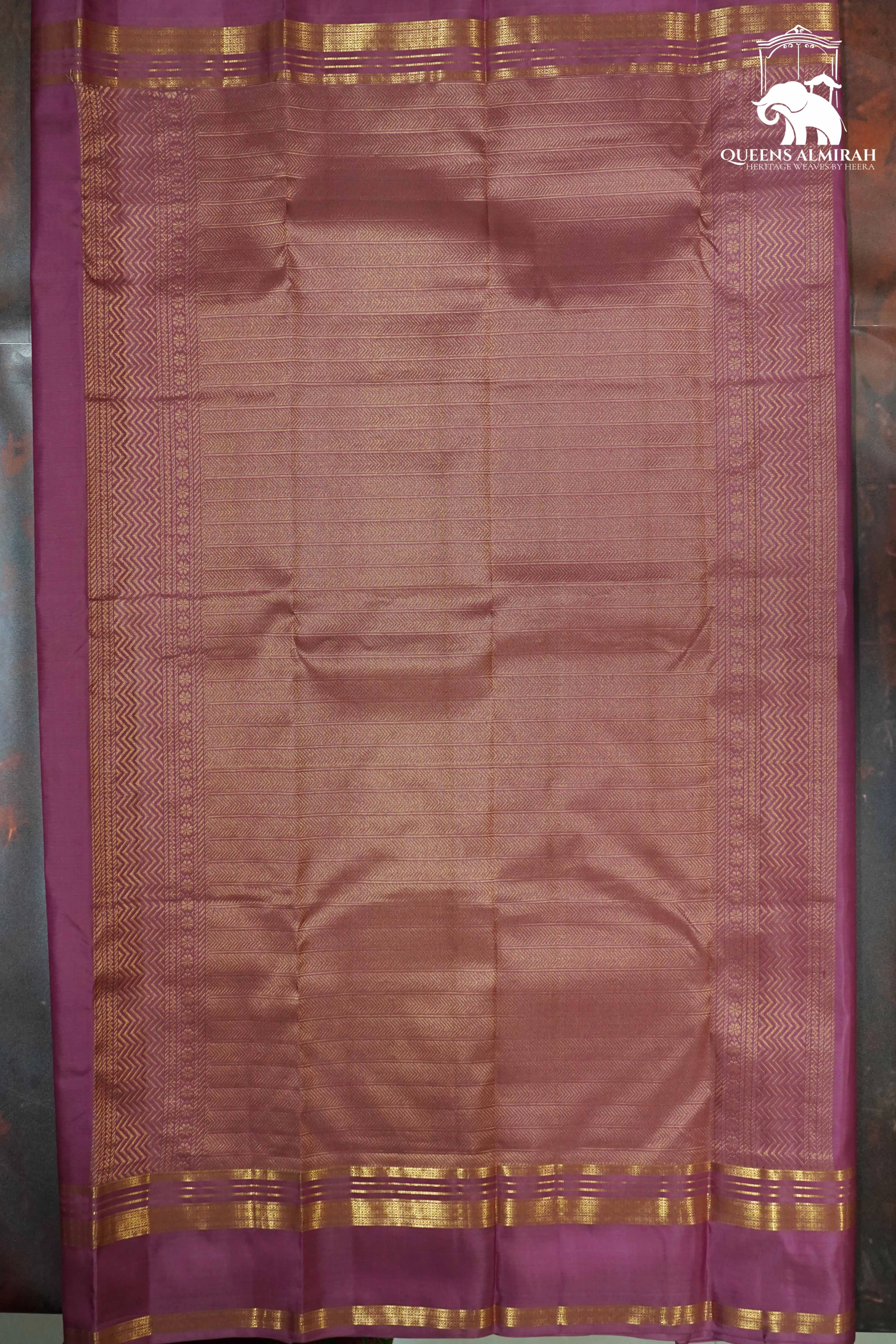 LIGHT PINK WITH WOVEN BORDER KANCHIVARAM SILK SAREE
