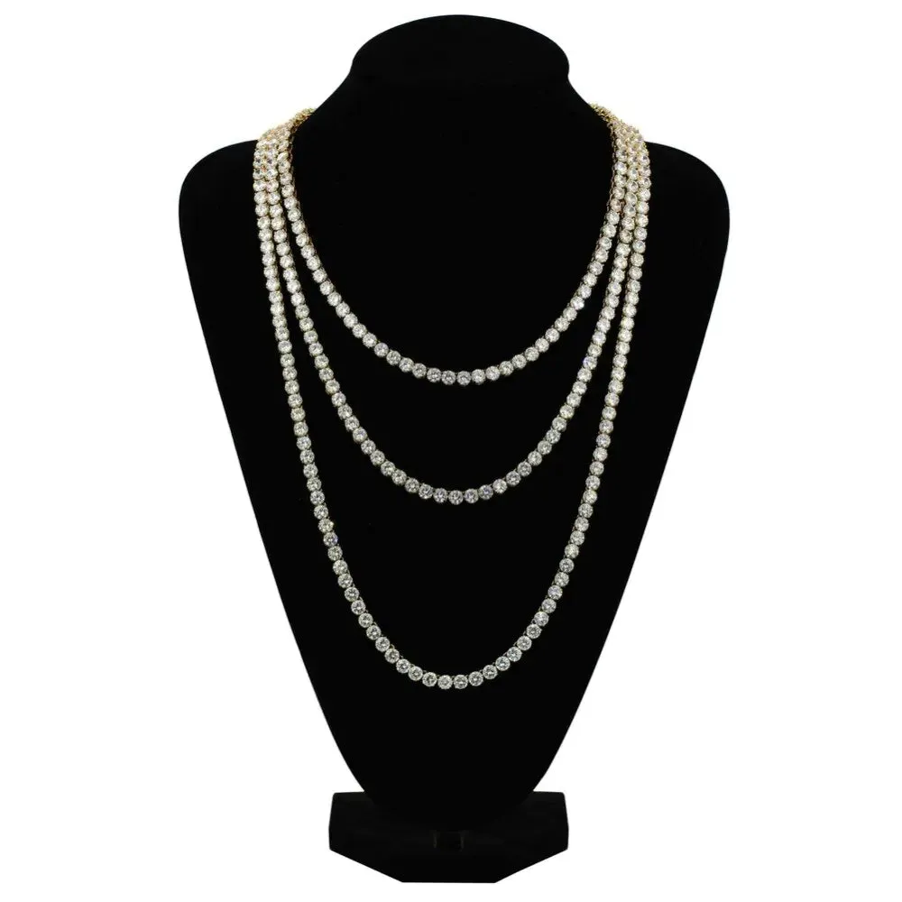 Lightweight Iced Zinc Necklace