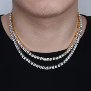 Lightweight Iced Zinc Necklace