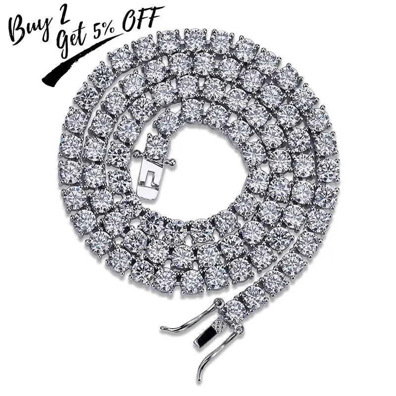 Lightweight Iced Zinc Necklace