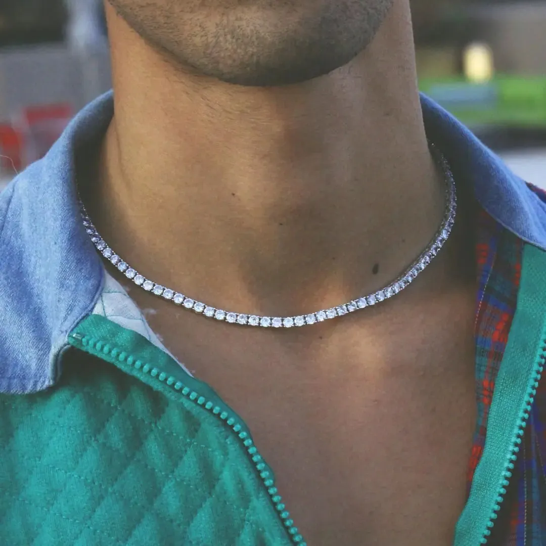 Lightweight Iced Zinc Necklace
