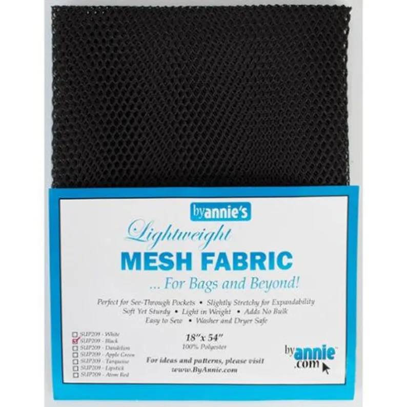 Lightweight Mesh Fabric - Black