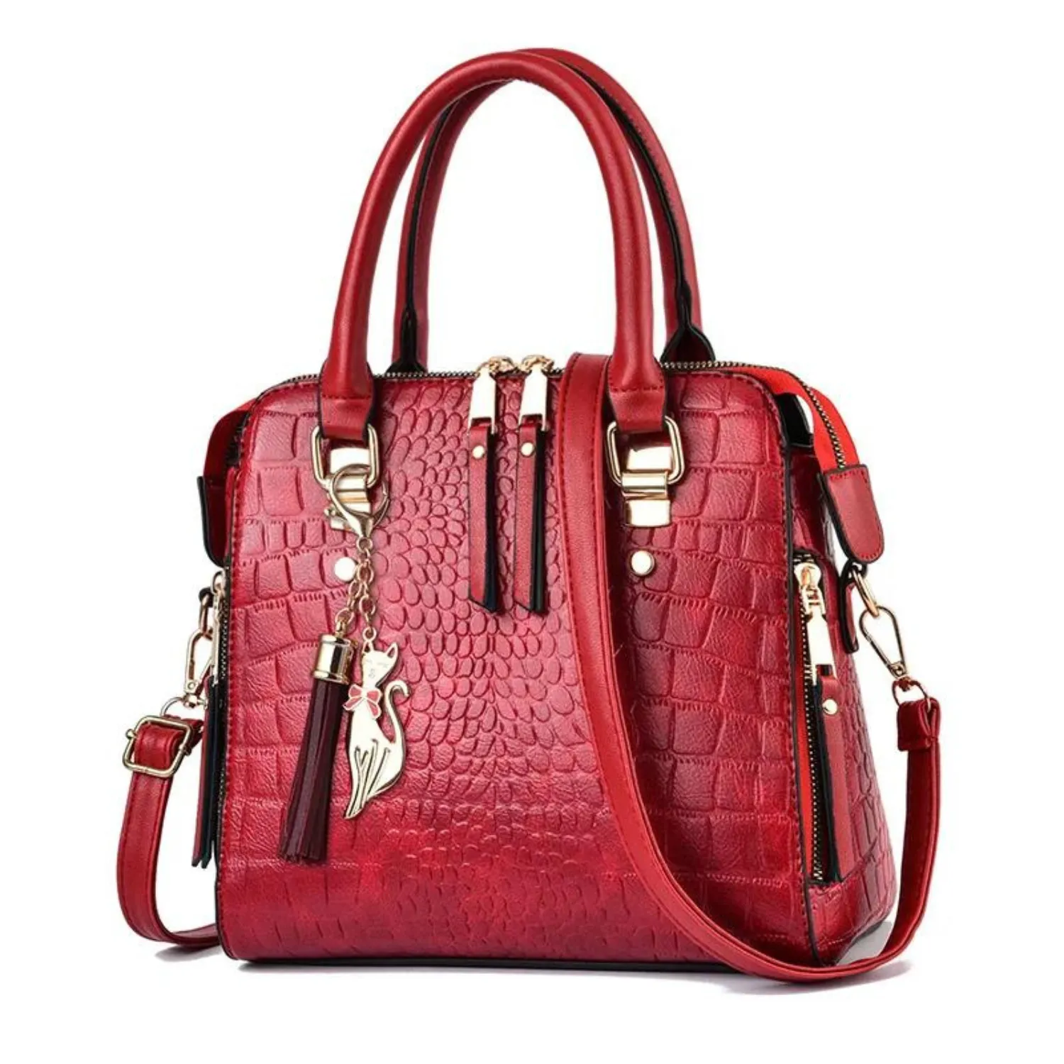 Luxurious Crocodile Pattern PU Leather Tote