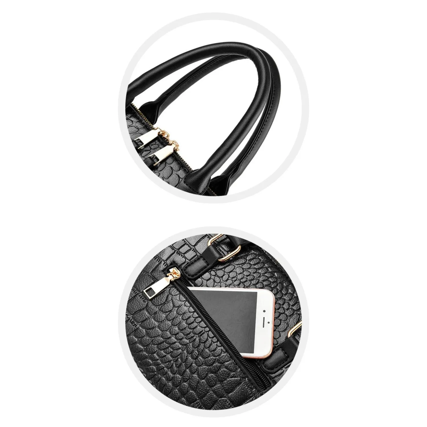 Luxurious Crocodile Pattern PU Leather Tote