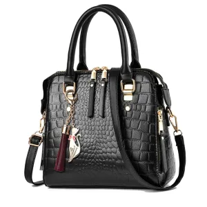 Luxurious Crocodile Pattern PU Leather Tote