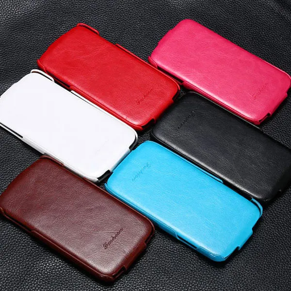 Luxury Retro PU Leather Crazy Horse Full Case For Samsung Galaxy S4 S IV i9500 Flip Cover Open Up And Down Fashion LOGO Case