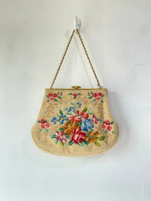 Martha Klein Vintage Needlepoint Pastel Purse