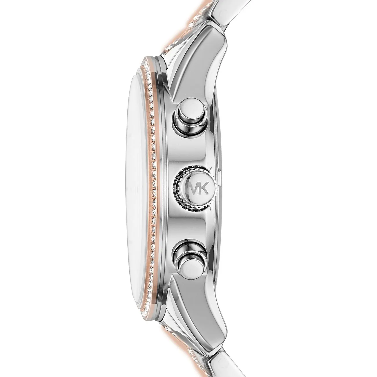 Michael Kors Ritz Pavé Two-Tone wristwatch, silver/pink