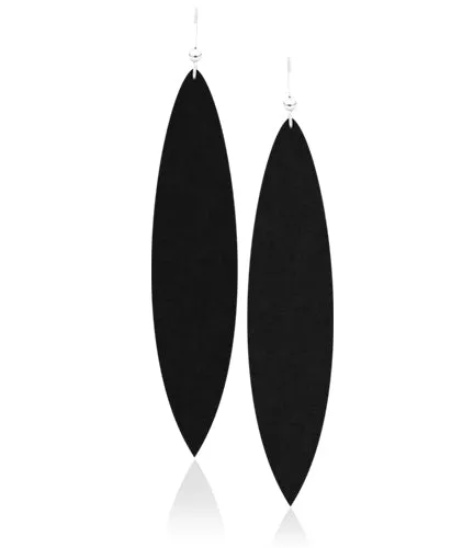 Midnight Leather Earrings
