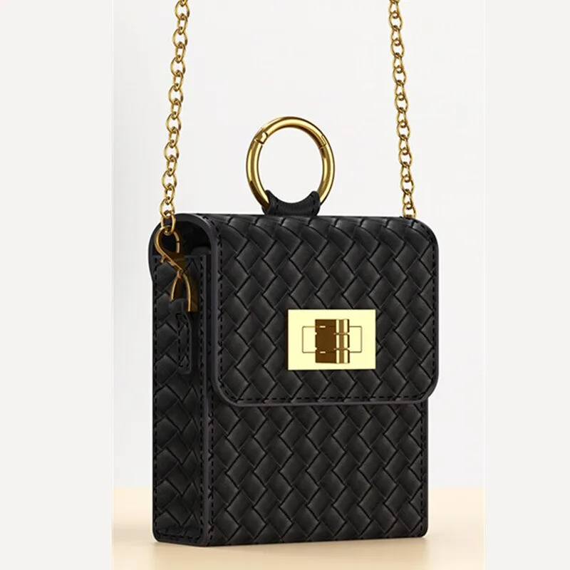 Mini Messenger Bag With Chain With Card Slot Pocket Case For Samsung Z Flip
