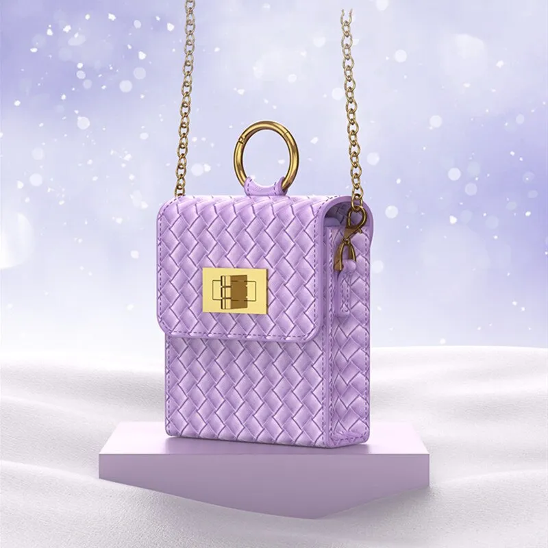 Mini Messenger Bag With Chain With Card Slot Pocket Case For Samsung Z Flip