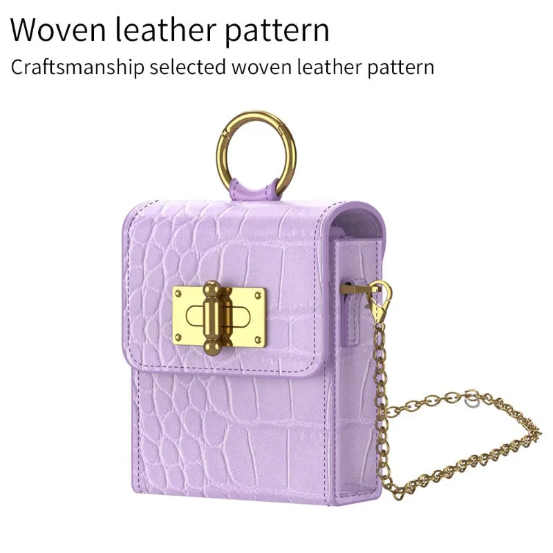 Mini Messenger Bag With Chain With Card Slot Pocket Case For Samsung Z Flip