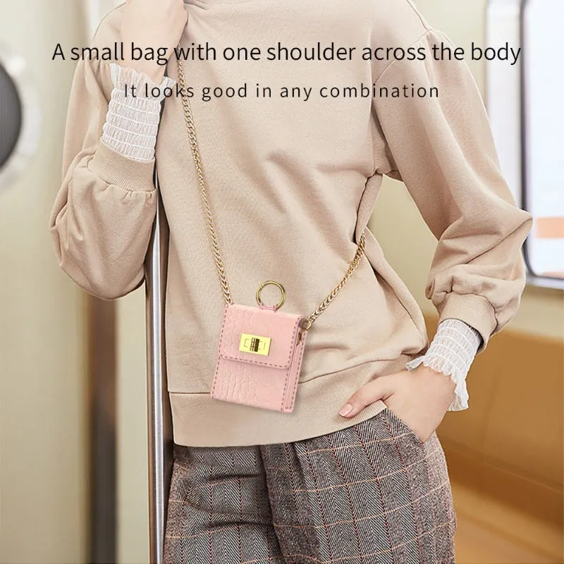 Mini Messenger Bag With Chain With Card Slot Pocket Case For Samsung Z Flip