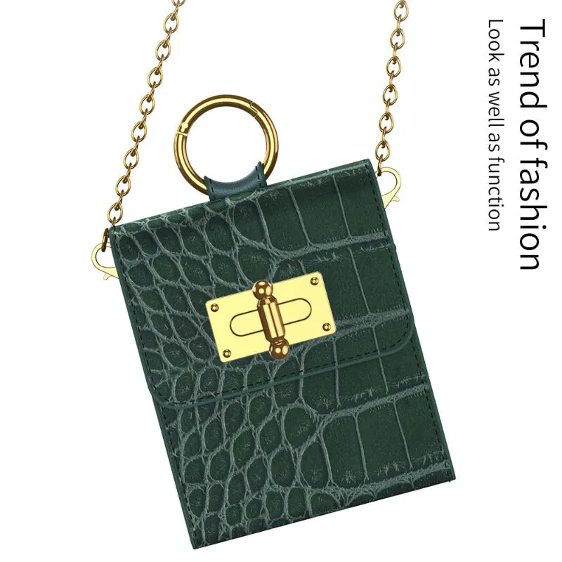 Mini Messenger Bag With Chain With Card Slot Pocket Case For Samsung Z Flip