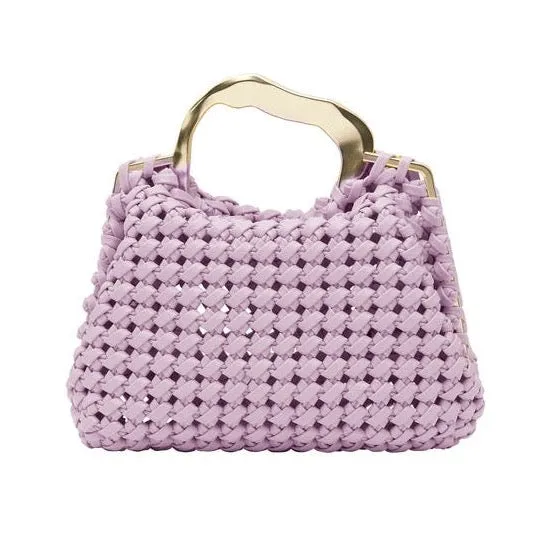 Mini Weave Clutch | Cool Lavender