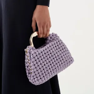 Mini Weave Clutch | Cool Lavender