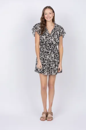 Misa Los Angeles Natalia Dress in Tonal Abstract