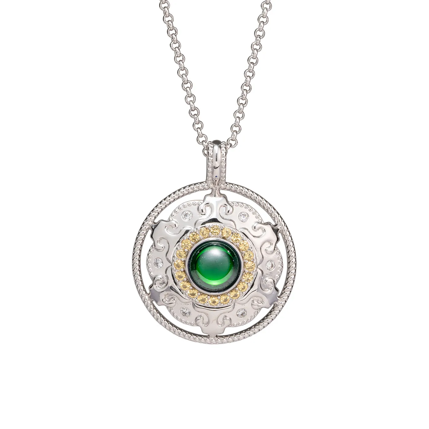 Mongolian Celebration Necklace Green