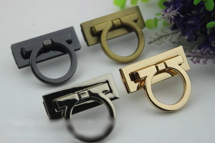 Mortise Twist Turn Lock 53mm Purse Charm Organizer Luggage Hardware Antique Gold Lock And Key Closure Small Bag Clutch Metal Accessories