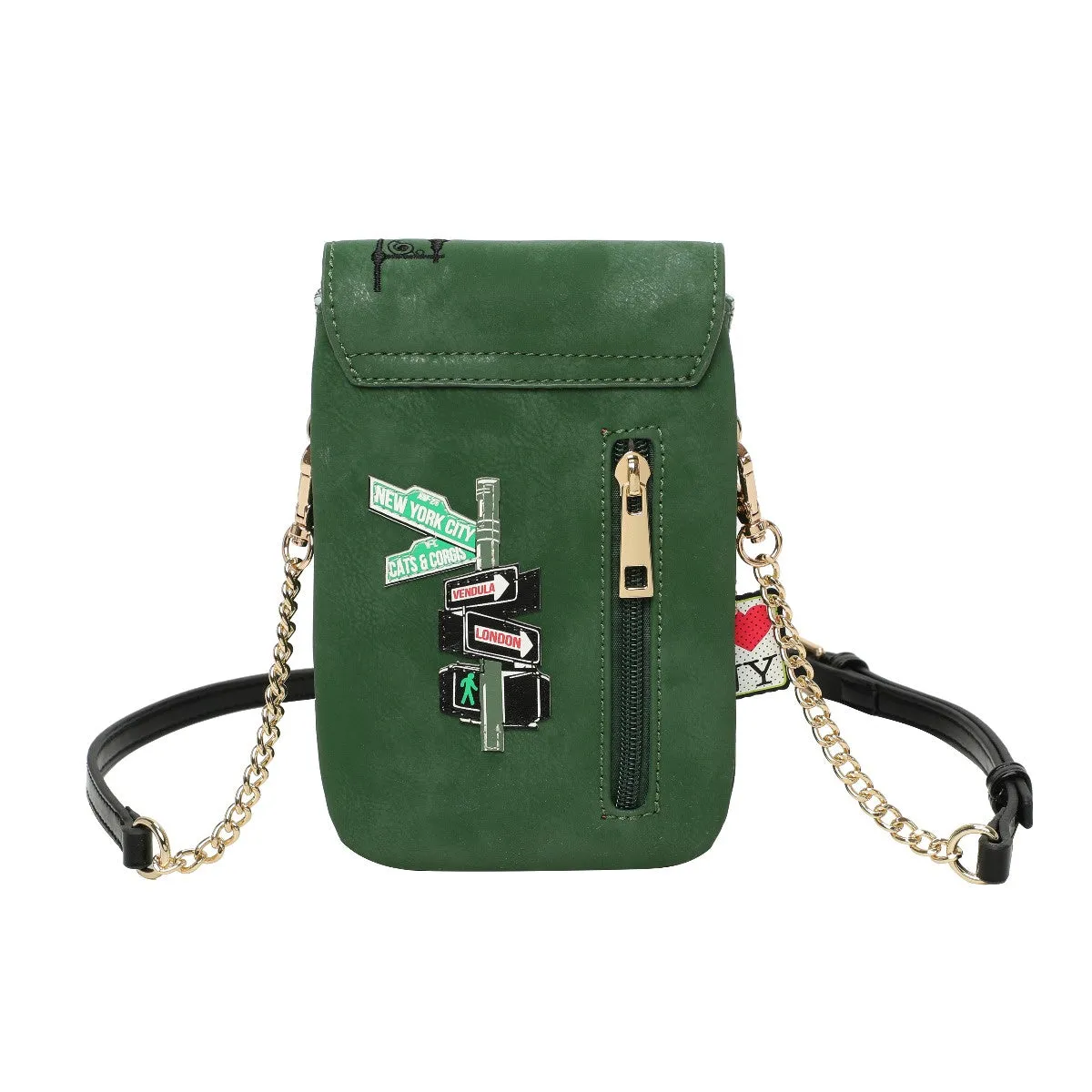New York City Cats & Corgis Phone Pouch