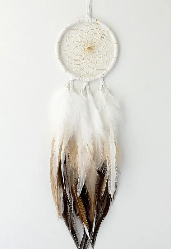 Ombre 3 inch Dream Catcher Handmade in Canada, approximately 14 inches long