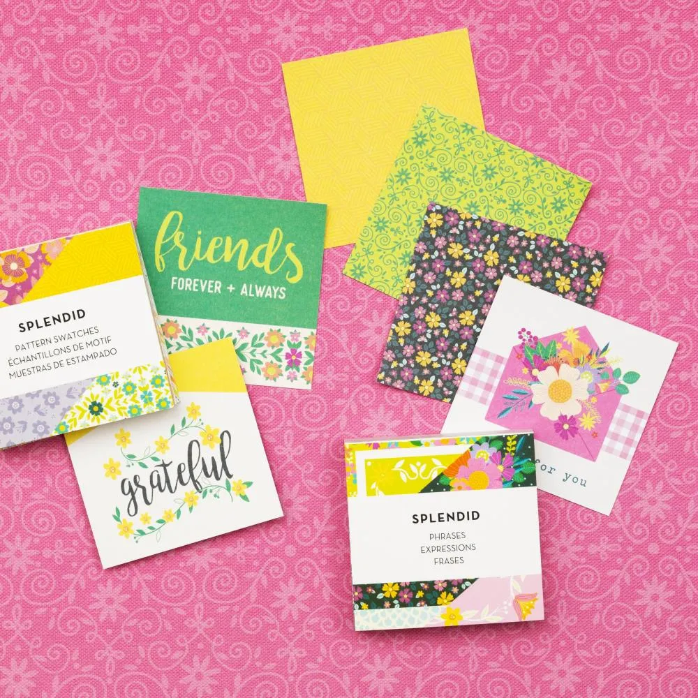 Paige Evans Splendid Mini Swatch Books 2"X2" 72 pack - Pattern & Phrase, 36 Sheets Each*