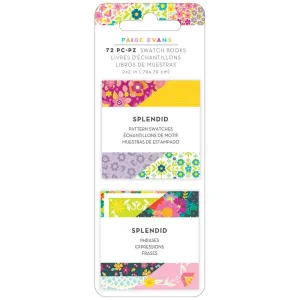 Paige Evans Splendid Mini Swatch Books 2"X2" 72 pack - Pattern & Phrase, 36 Sheets Each*