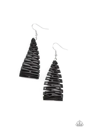 PAPARAZZI Urban Delirium - Black EARRINGS