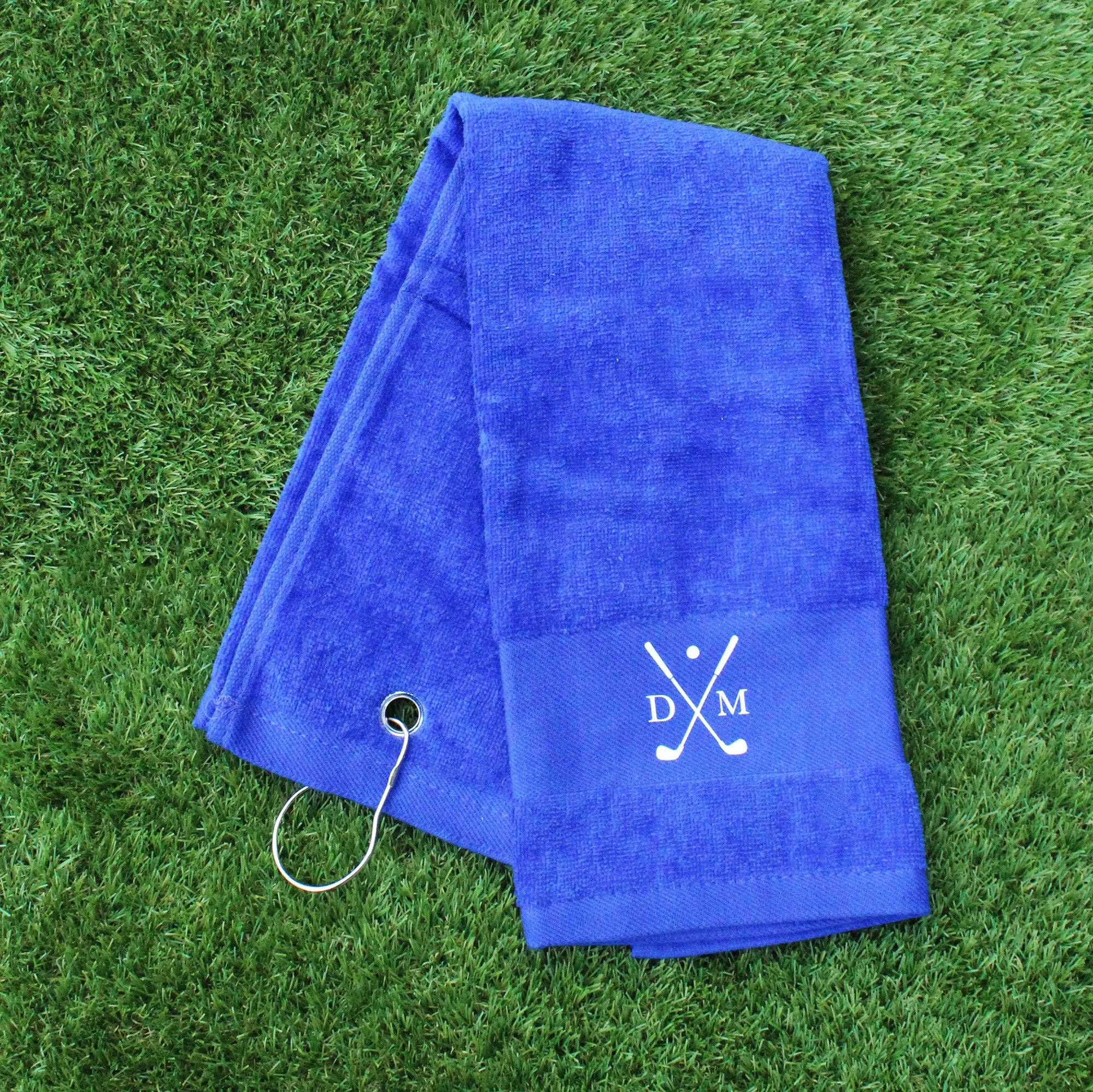 Personalised Cotton Golf Towel with Initials