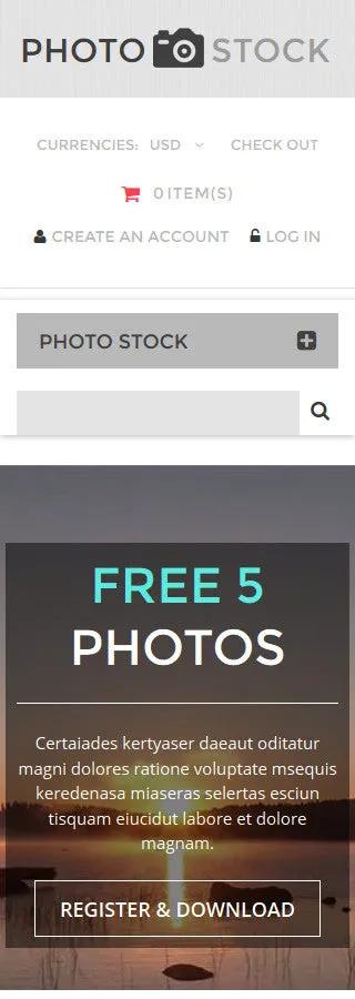 Photography Photo Store Shopify Website Design