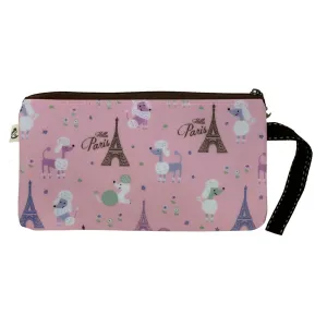 Pink Poodle in Paris Long Coin Purse